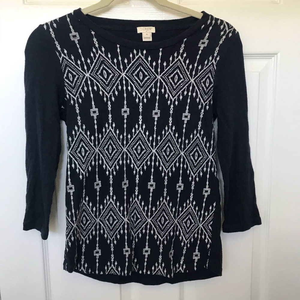 Adorable J. Crew patterned long sleeve